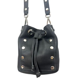 Hammitt James Small Bucket Bag Moon Gray Riveted Strap Leather Crossbody